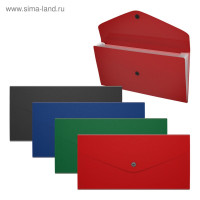 Папка-картотека, 260 х 132 мм (Travel), 4 отделения, 400 мкм, ErichKrause  Matt Classic , на кнопке, тиснение  песок , микс