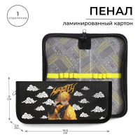 Пенал 1 секция, 90 х 195 х 25 мм, Calligrata  Аниме клинок , ламинированный картон