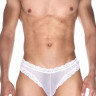 Белые полупрозрачные трусы-бразилиана Белые полупрозрачные трусы-бразилиана