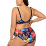 Раздельный купальник plus size с крупным цветочным узором