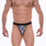 Синие мужские трусы-тонги с принтом Синие мужские трусы-тонги с принтом