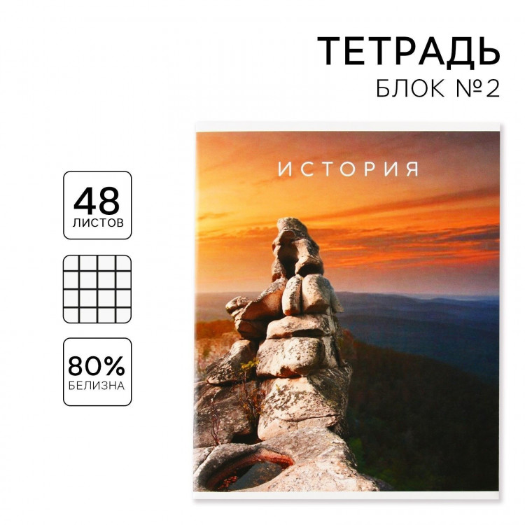 Тетрадь предметная 48 листов, А5, ПРИРОДА, со справочными материалами «1 сентября: История», обложка мелованный картон 230 гр., внутренний блок в клетку 80 гр., белизна до 80%, блок №2. 