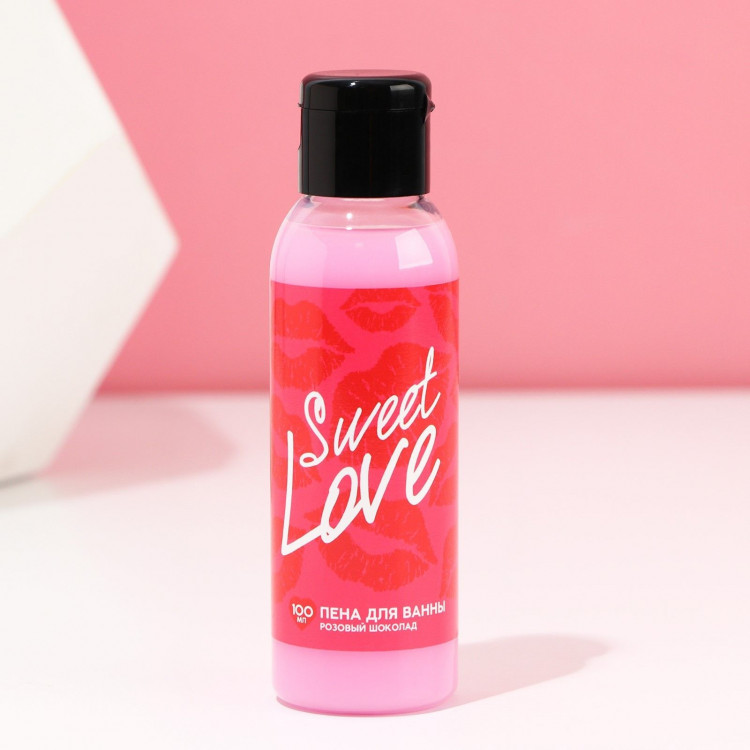 Пена для ванны Sweet Love с ароматом розового шоколада - 100 мл. 