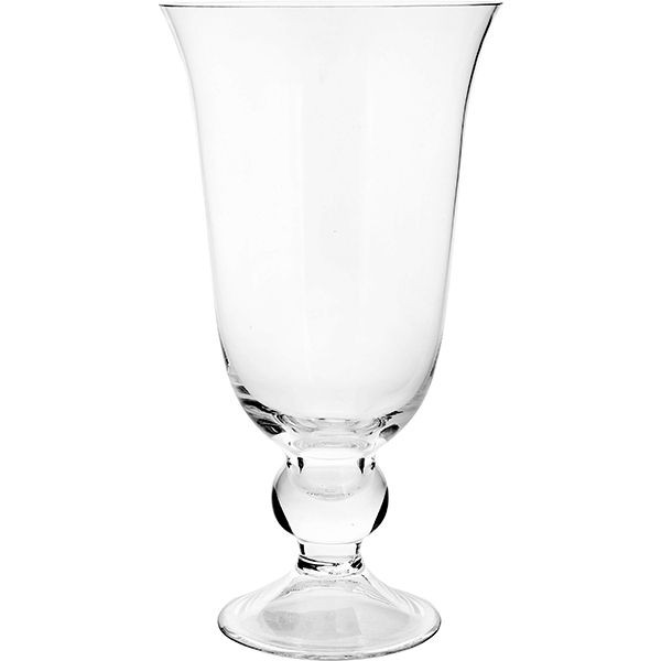 Ваза для цветов на ножке;стекло;D=21,H=35см;прозр. 