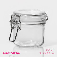 Стеклянная баночка для специй с бугельным замком «Галерея» (190 мл.)