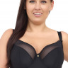 Однотонный бюстгальтер на косточках с мягкой чашкой plus size
