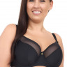 Однотонный бюстгальтер на косточках с мягкой чашкой plus size