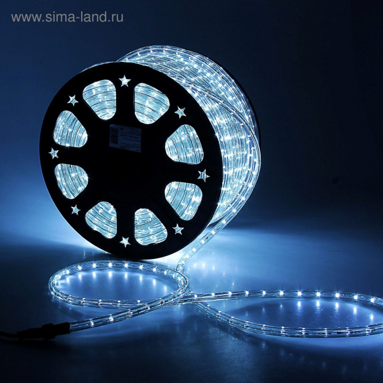 Световой шнур Luazon Lighting 13 мм, IP65, 100 м, 36 LED/м, 220 В, 2W, постоянное свечение, свечение белое 