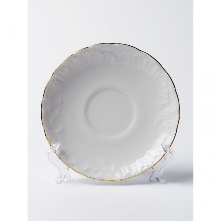 Блюдце Cmielow Rococo «Золотая отводка», d=15.7 см 