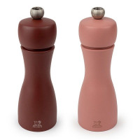 Набор мельниц для специй «Таити»[2шт];бук,сталь нерж.;D=52,H=150мм;бордо,розов.