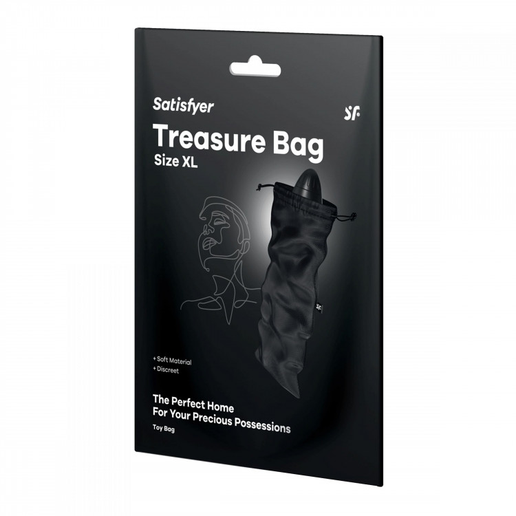 Черный мешочек для хранения игрушек Treasure Bag XL 