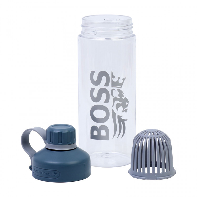 Бутылка для воды с синим ситечком Boss (550 мл.) 