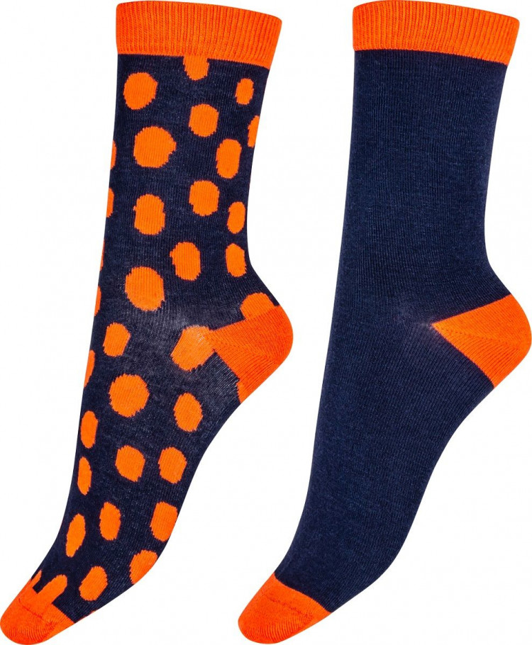 Набор из 2 пар носков Bamboo Socks - однотонные и в горошек 