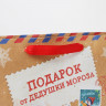 Пакет подарочный новогодний крафтовый вертикальный «Подарок от Деда мороза», M 26 х 30 х 9 см, Новый год