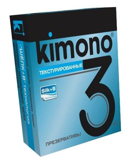 Текстурированные презервативы KIMONO - 3 шт.  