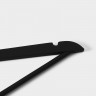 Черные деревянные плечики для одежды с перекладиной Soft-Touch
