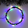 Гирлянда «Нить» 5 м роса, IP20, чёрная нить, 50 LED, свечение мульти, USB