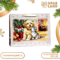 Новый год. Пакет ламинированный горизонтальный  Друзья ,49 х 40 х 19 см.