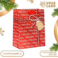 Пакет ламинированный «С новым годом!», MS 18 × 23 × 10 см.