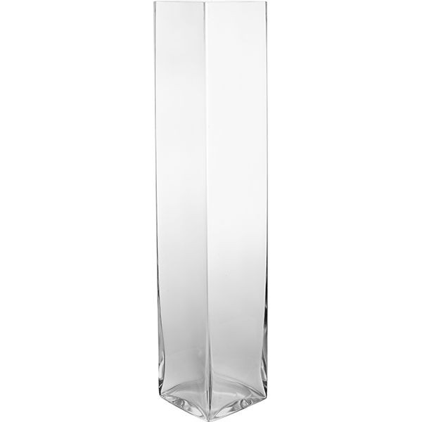 Ваза для цветов «Квадрат»;стекло;,H=50,L=10,B=10см;прозр. 