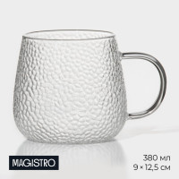 Кружка стеклянная Magistro «Сара», 380 мл, 9×12,5 см