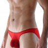 Красные мужские трусы-слипы из полупрозрачного материала