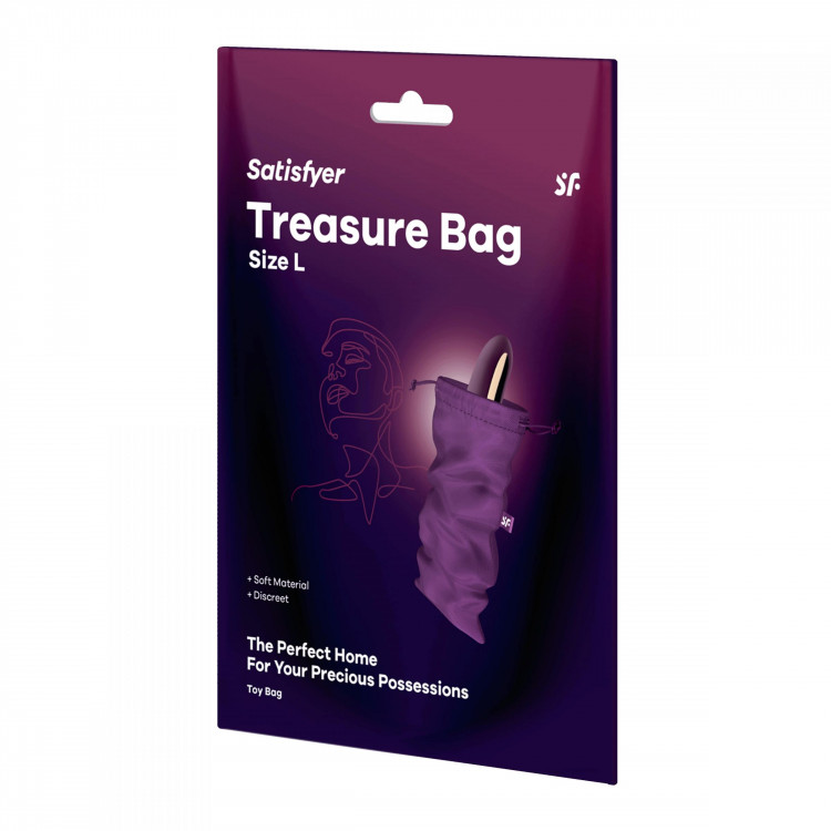 Фиолетовый мешочек для хранения игрушек Treasure Bag L 