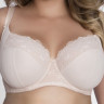 Бюстгальтер на косточках с мягкими чашками plus size и кружевом