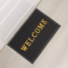 Серый придверный коврик Welcome с окантовкой (38х58 см)