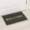 Серый придверный коврик Welcome с окантовкой (38х58 см)