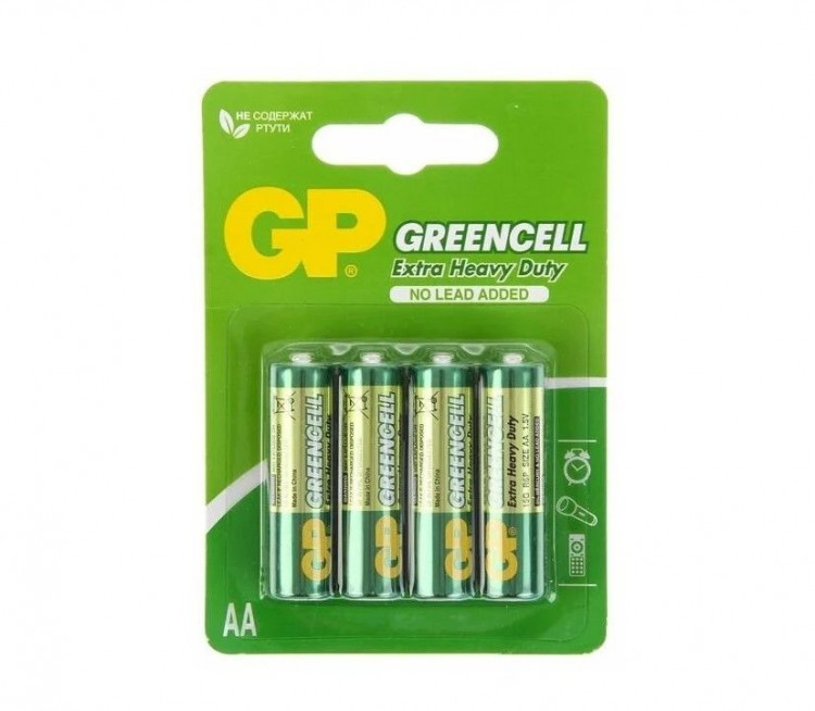 Батарейки солевые GP GreenCell AA/R6G - 4 шт. 