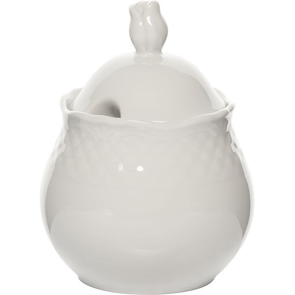 Сахарница «Афродита»;фарфор;250мл;D=75,H=130мм;белый 