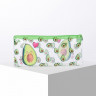Пенал мягкий 1 отделение, 95 х 205 мм, плоский, ПВХ, Calligrata  Avocado with love 