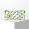 Пенал мягкий 1 отделение, 95 х 205 мм, плоский, ПВХ, Calligrata  Avocado with love 