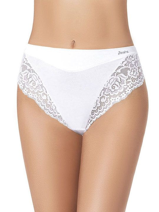 Трусики-слип с высокой линией талии Lace Cotton Band 