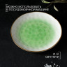 Тарелка фарфоровая Доляна «Космос», d=21,2 см, цвет зелёный