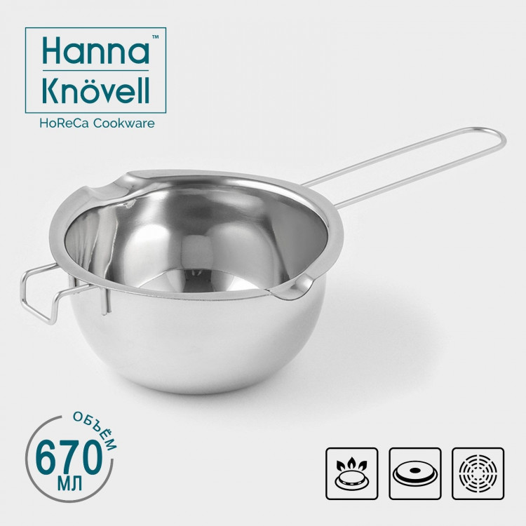 Миска из нержавеющей стали для водяной бани Hanna Knövell, 670 мл, 16×7 см 