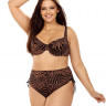 Раздельный купальник plus size с полосками зебры