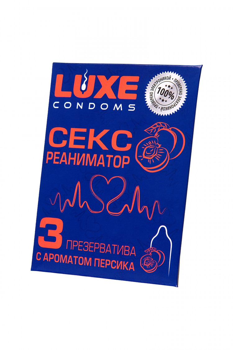 Презервативы с ароматом персика «Сексреаниматор» - 3 шт. 