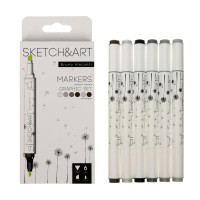 Набор художественных маркеров 6 цветов SKETCH&ART  Графика 