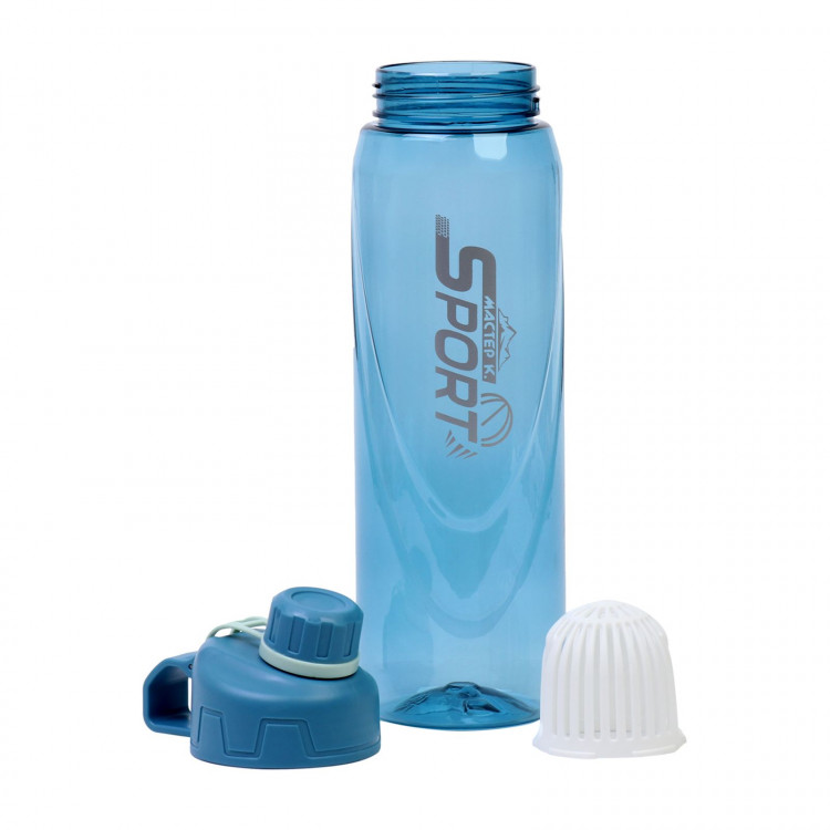Голубая бутылка для воды с ситечком Sport (1 л.) 