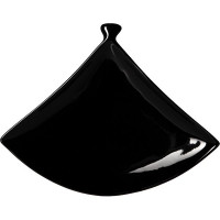 Черное блюдо «Кунстверк» в форме веера