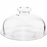 Стеклянный поднос для сыра с крышкой (диаметр 20 см)