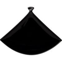 Черное блюдо-веер «Кунстверк» (23х18 см)