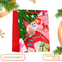 Новый год. Пакет подарочный  Кошечка , 18 х 22,3 х 10 см.