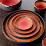 Черно-красная тарелка «Агат» (диаметр 25 см)